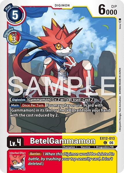 Image for BetelGammamon (EX12-013 C) [Digital World Shambala] {EX-12} - Digimon Card Game