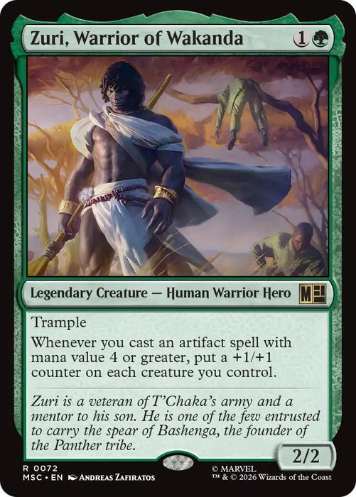 Image for Zuri, Warrior of Wakanda (72) [Commander: Marvel Super Heroes] - Magic: The Gathering