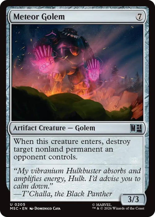 Image for Meteor Golem (205) [Commander: Marvel Super Heroes] - Magic: The Gathering