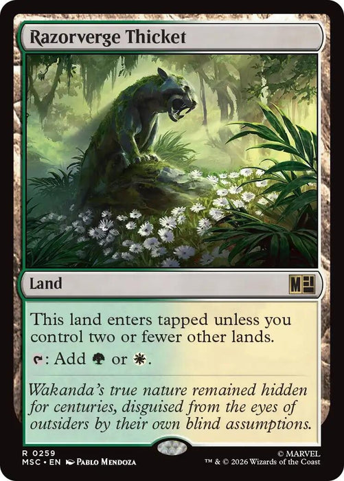 Image for Razorverge Thicket (259) [Commander: Marvel Super Heroes] - Magic: The Gathering