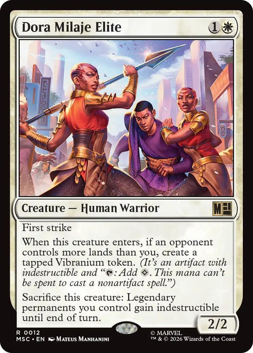 Image for Dora Milaje Elite (Surge Foil) (12) [Commander: Marvel Super Heroes] - Magic: The Gathering