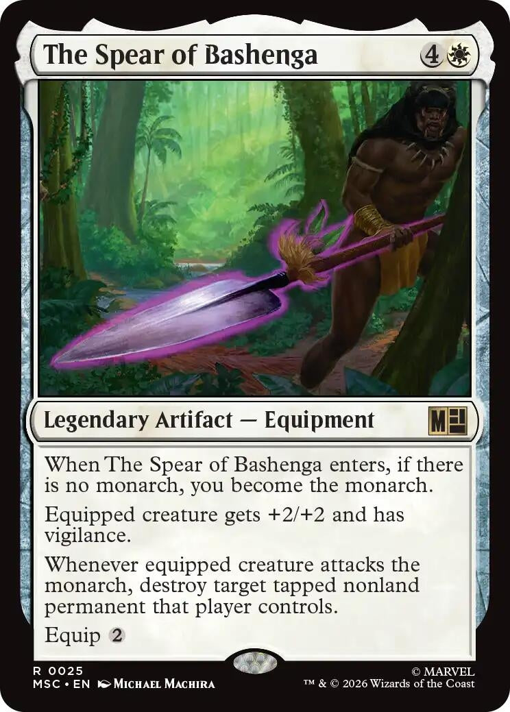Image for The Spear of Bashenga (Surge Foil) (25) [Commander: Marvel Super Heroes] - Magic: The Gathering