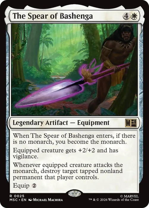 Image for The Spear of Bashenga (Surge Foil) (25) [Commander: Marvel Super Heroes] - Magic: The Gathering
