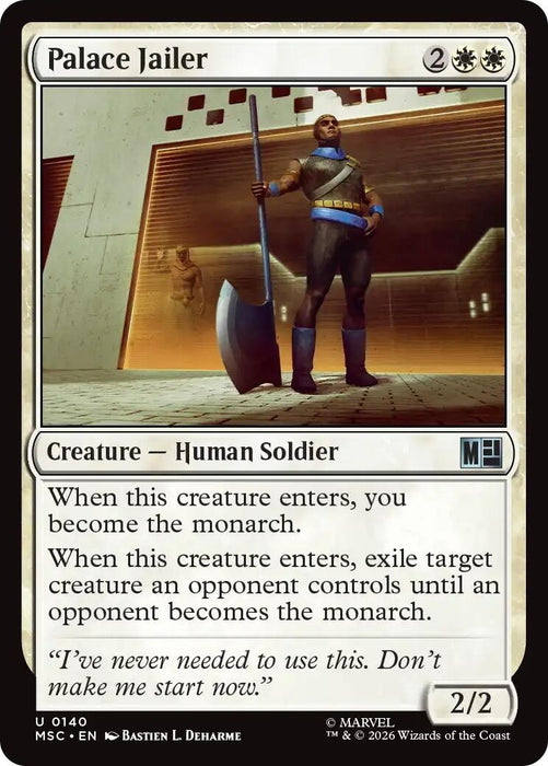 Image for Palace Jailer (Surge Foil) (140) [Commander: Marvel Super Heroes] - Magic: The Gathering