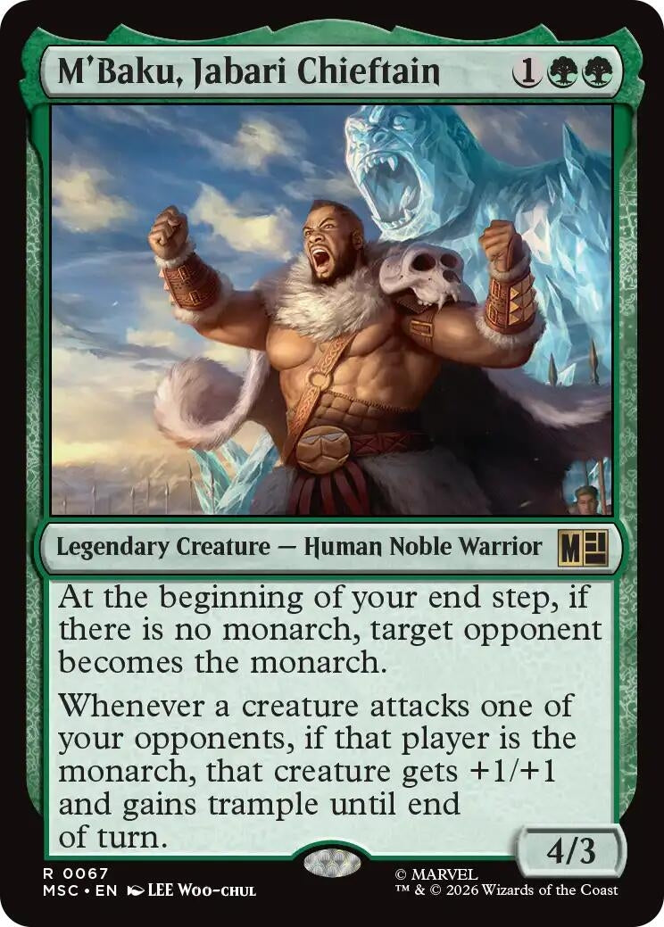 Image for M'Baku, Jabari Chieftain (Surge Foil) (67) [Commander: Marvel Super Heroes] - Magic: The Gathering
