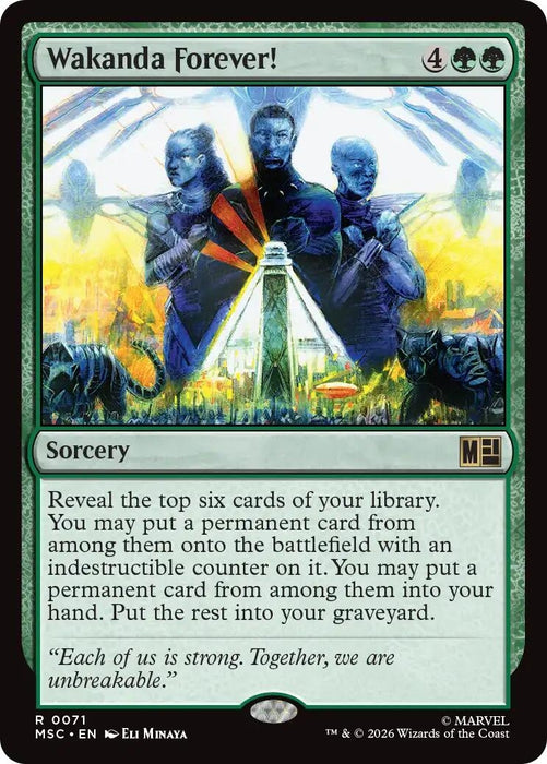 Image for Wakanda Forever! (Surge Foil) (71) [Commander: Marvel Super Heroes] - Magic: The Gathering