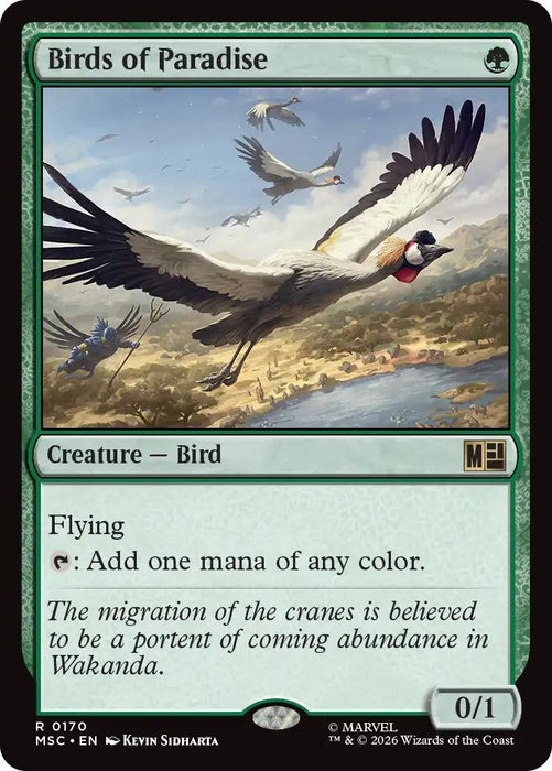 Image for Birds of Paradise (Surge Foil) (170) [Commander: Marvel Super Heroes] - Magic: The Gathering