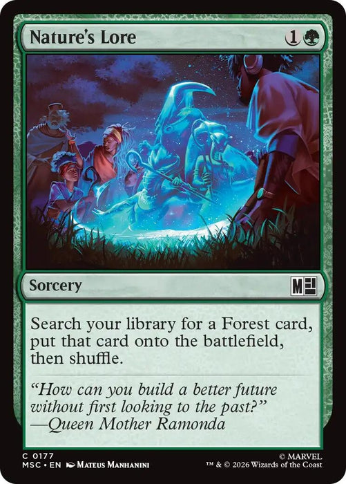 Image for Nature's Lore (Surge Foil) (177) [Commander: Marvel Super Heroes] - Magic: The Gathering