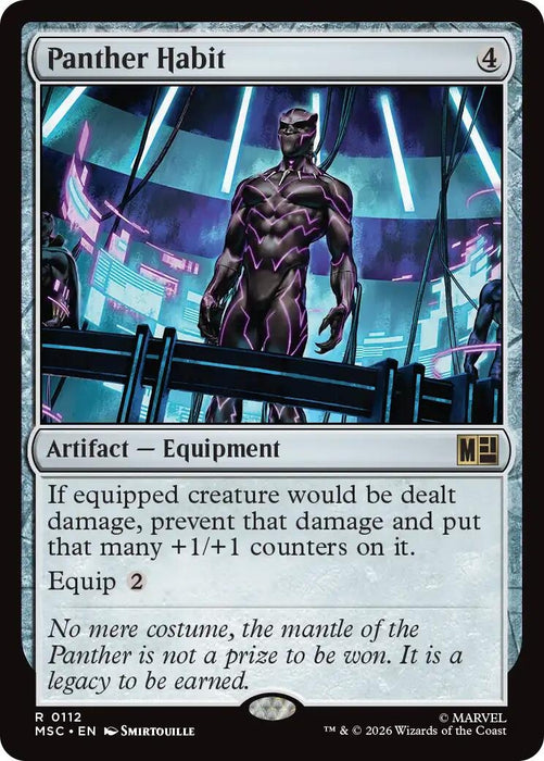 Image for Panther Habit (Surge Foil) (112) [Commander: Marvel Super Heroes] - Magic: The Gathering