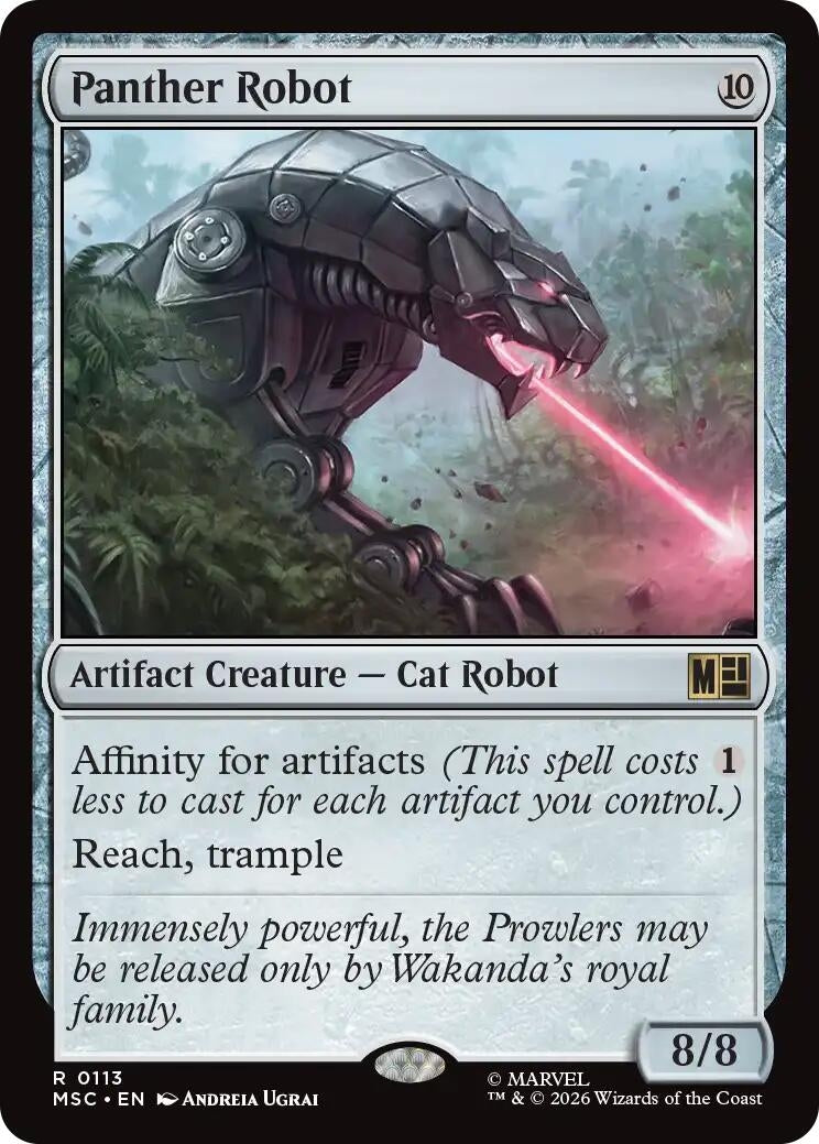 Image for Panther Robot (Surge Foil) (113) [Commander: Marvel Super Heroes] - Magic: The Gathering