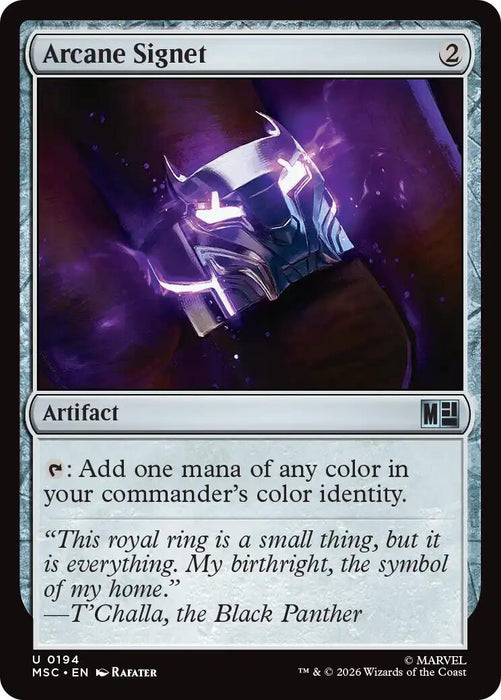 Image for Arcane Signet (0194) (Surge Foil) (194) [Commander: Marvel Super Heroes] - Magic: The Gathering