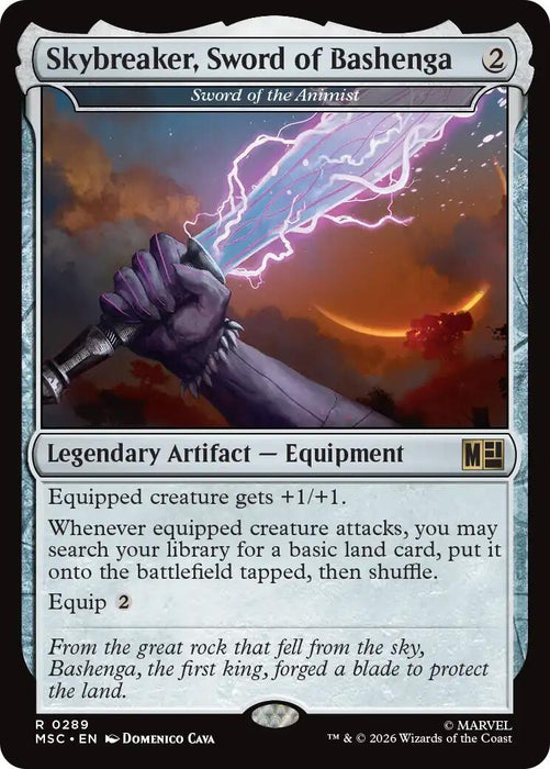 Image for Skybreaker, Sword of Bashenga - Sword of the Animist (Surge Foil) (289) [Commander: Marvel Super Heroes] - Magic: The Gathering