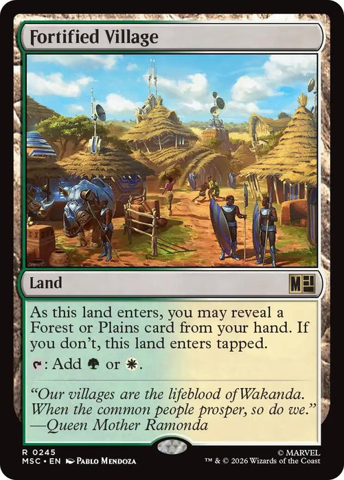 Image for Fortified Village (Surge Foil) (245) [Commander: Marvel Super Heroes] - Magic: The Gathering