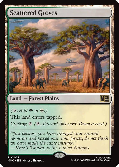 Image for Scattered Groves (Surge Foil) (262) [Commander: Marvel Super Heroes] - Magic: The Gathering