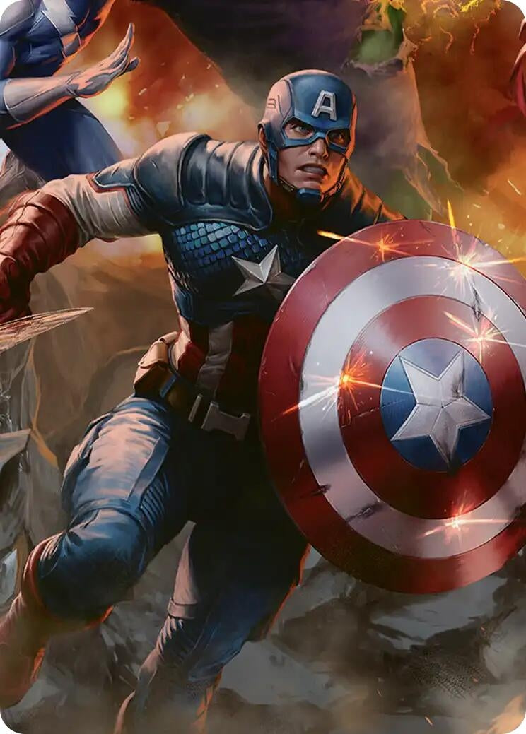 Image for Captain America, Unbowed Art Card (5) [Art Series: Marvel Super Heroes] {AAMSH} - Magic: The Gathering