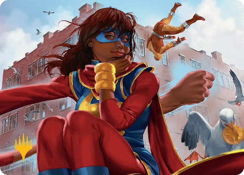 Image for Ms. Marvel, Kamala Khan Art Card (Gold-Stamped Planeswalker Symbol) (5) [Art Series: Marvel Super Heroes] {AAMSH} - Magic: The Gathering