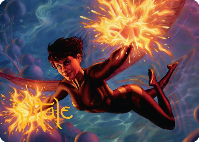 Image for The Wasp, Winsome Avenger Art Card (Gold-Stamped Signature) (32) [Art Series: Marvel Super Heroes] {AAMSH} - Magic: The Gathering