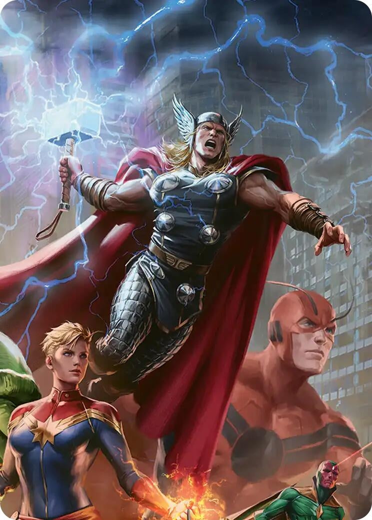 Image for Thor, Guardian of Midgard Art Card (3) [Art Series: Marvel Super Heroes] {AAMSH} - Magic: The Gathering