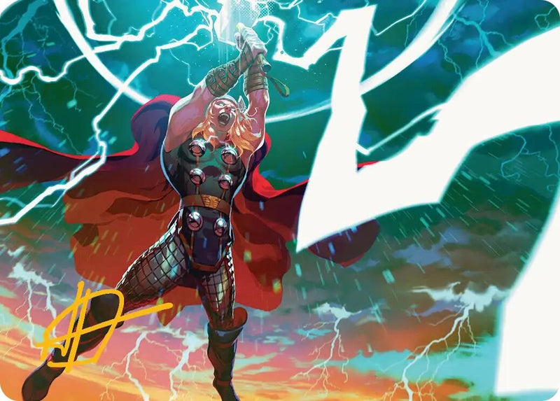 Image for Lightning Strike Art Card (Gold-Stamped Signature) (11) [Art Series: Marvel Super Heroes] {AAMSH} - Magic: The Gathering