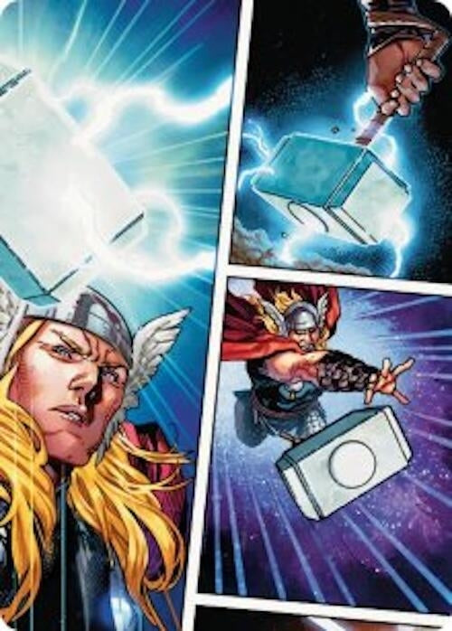 Image for Mjolnir, Hammer of Thor Art Card (19) [Art Series: Marvel Super Heroes] {AAMSH} - Magic: The Gathering