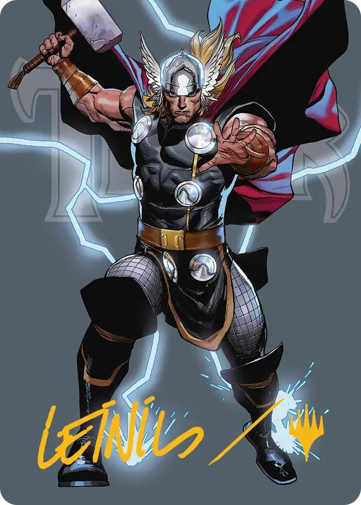 Image for Thor, God of Thunder Art Card (Gold-Stamped Signature) (26) [Art Series: Marvel Super Heroes] {AAMSH} - Magic: The Gathering