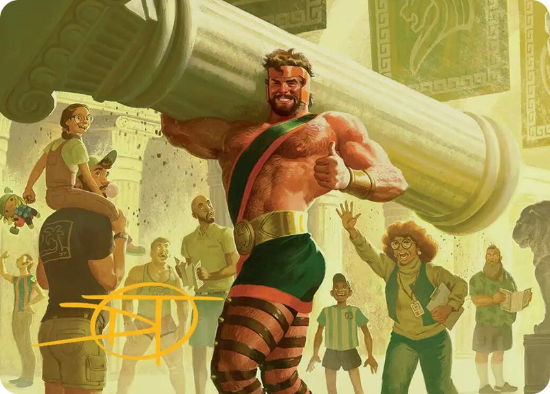 Image for Hercules, Prince of Power Art Card (Gold-Stamped Signature) (13) [Art Series: Marvel Super Heroes] {AAMSH} - Magic: The Gathering
