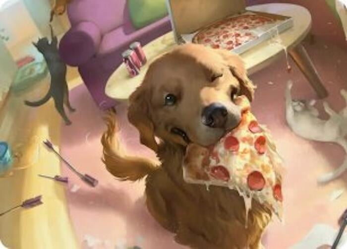 Image for Lucky the Pizza Dog Art Card (44) [Art Series: Marvel Super Heroes] {AAMSH} - Magic: The Gathering
