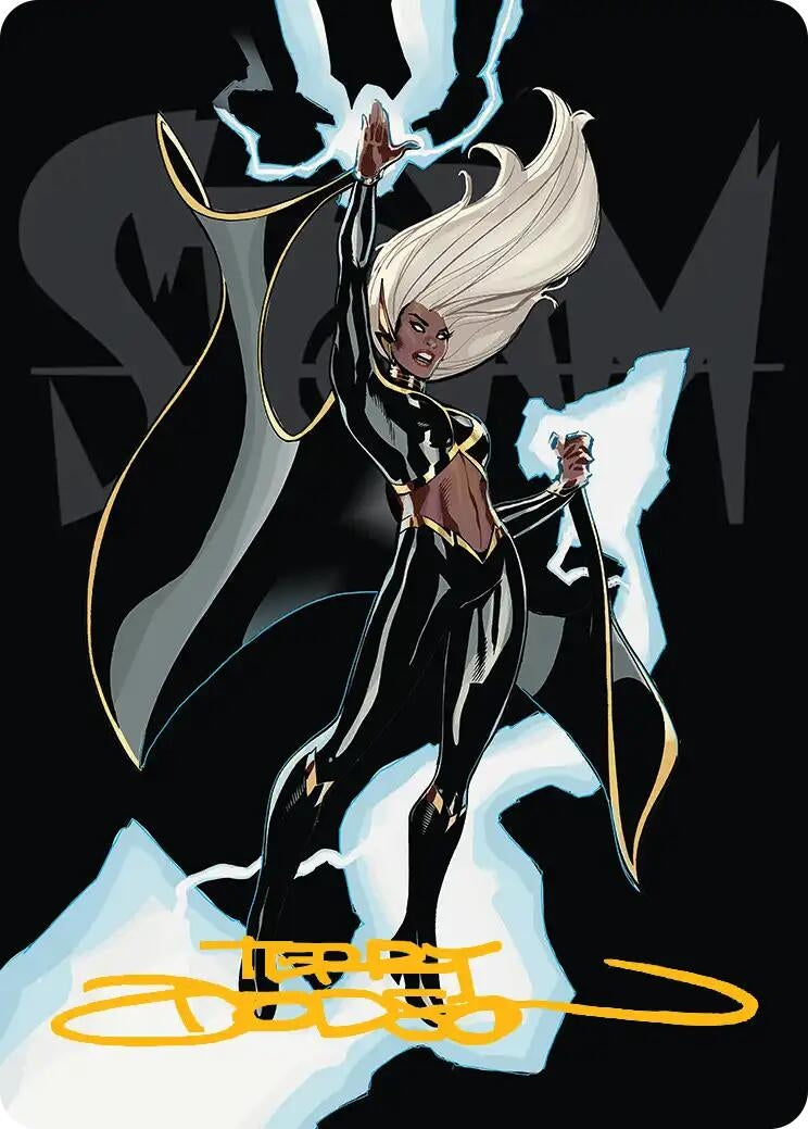 Image for Storm, Windrider Art Card (Gold-Stamped Signature) (30) [Art Series: Marvel Super Heroes] {AAMSH} - Magic: The Gathering
