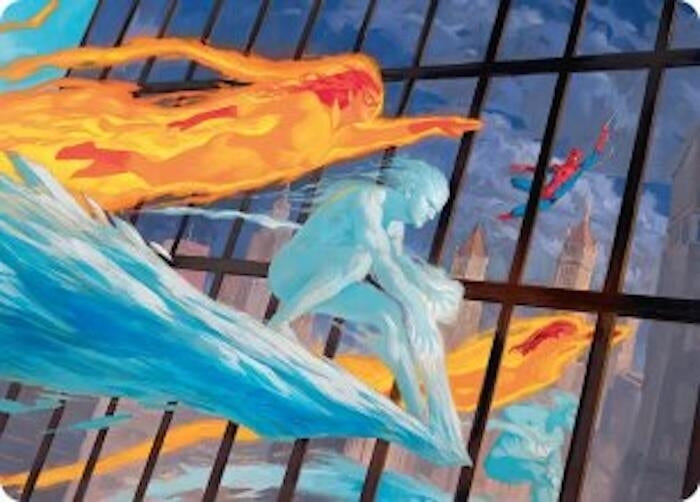 Image for Iceman and Firestar Art Card (45) [Art Series: Marvel Super Heroes] {AAMSH} - Magic: The Gathering