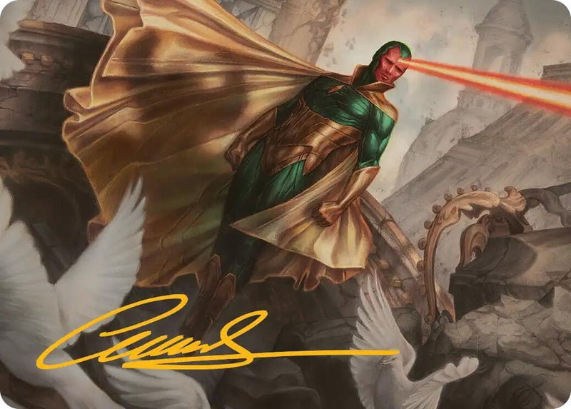 Image for The Vision Art Card (Gold-Stamped Signature) (15) [Art Series: Marvel Super Heroes] {AAMSH} - Magic: The Gathering