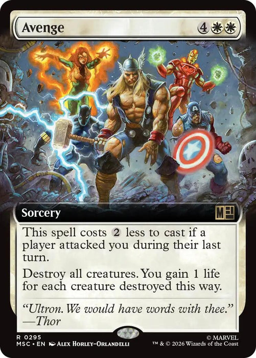 Image for Avenge (Extended Art) (295) [Commander: Marvel Super Heroes] - Magic: The Gathering