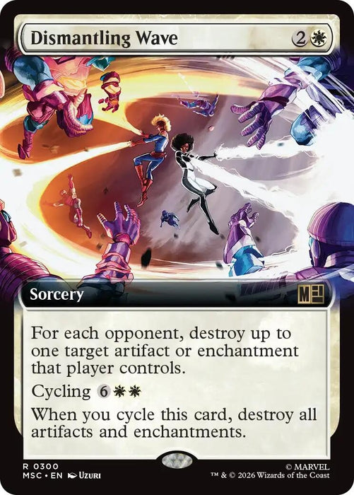 Image for Dismantling Wave (Extended Art) (300) [Commander: Marvel Super Heroes] - Magic: The Gathering