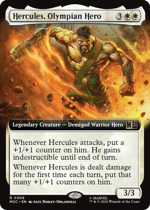 Image for Hercules, Olympian Hero (Extended Art) (308) [Commander: Marvel Super Heroes] - Magic: The Gathering