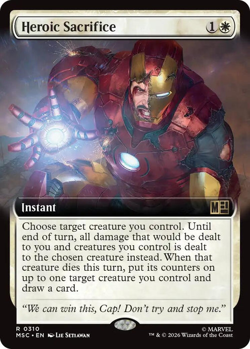 Image for Heroic Sacrifice (Extended Art) (310) [Commander: Marvel Super Heroes] - Magic: The Gathering