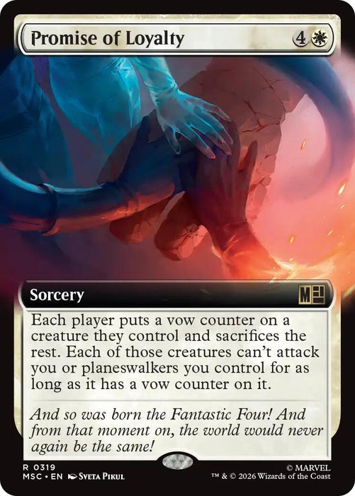 Image for Promise of Loyalty (Extended Art) (319) [Commander: Marvel Super Heroes] - Magic: The Gathering