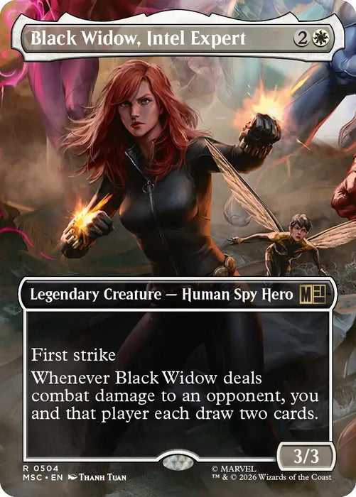 Image for Black Widow, Intel Expert (Borderless) (504) [Commander: Marvel Super Heroes] - Magic: The Gathering