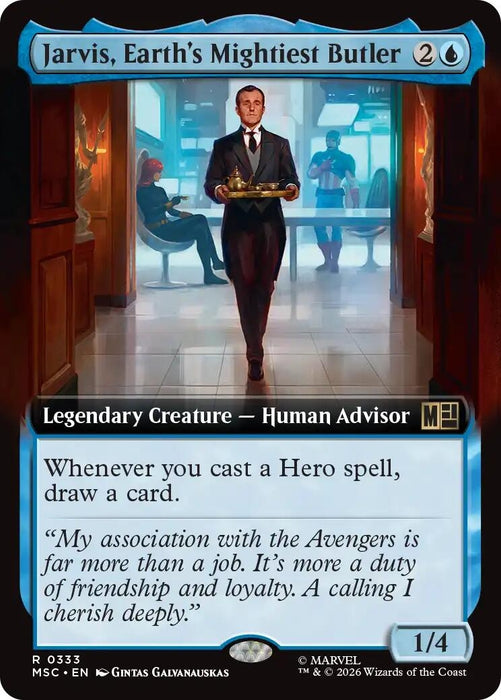Image for Jarvis, Earth's Mightiest Butler (Extended Art) (333) [Commander: Marvel Super Heroes] - Magic: The Gathering