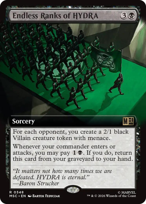 Image for Endless Ranks of HYDRA (Extended Art) (348) [Commander: Marvel Super Heroes] - Magic: The Gathering