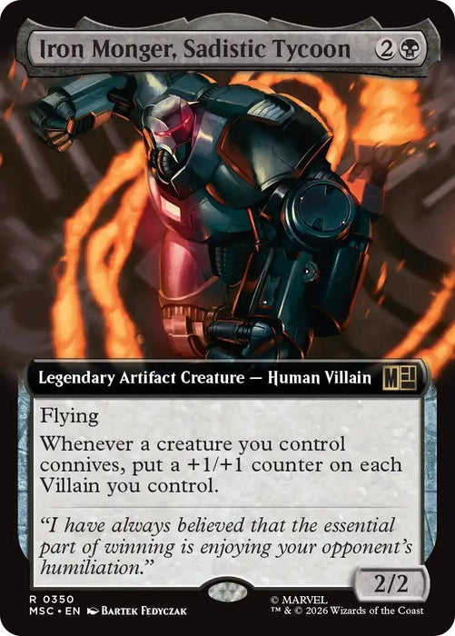 Image for Iron Monger, Sadistic Tycoon (Extended Art) (350) [Commander: Marvel Super Heroes] - Magic: The Gathering