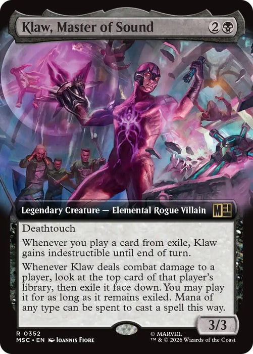 Image for Klaw, Master of Sound (Extended Art) (352) [Commander: Marvel Super Heroes] - Magic: The Gathering