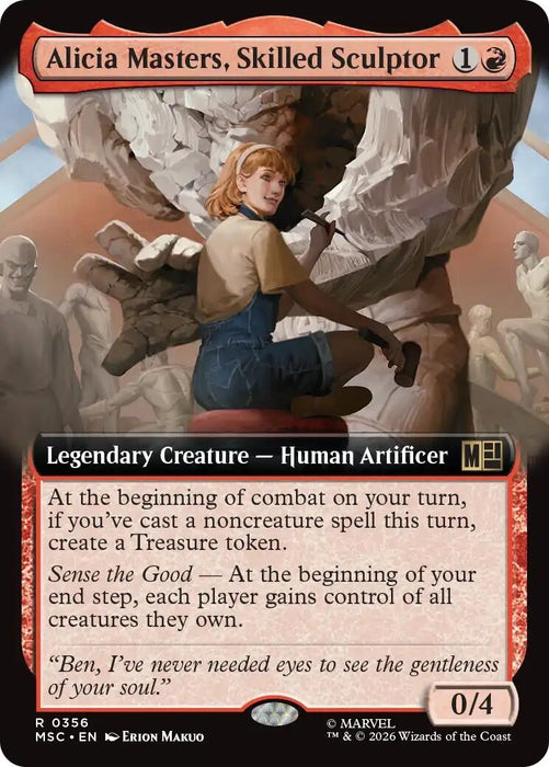 Image for Alicia Masters, Skilled Sculptor (Extended Art) (356) [Commander: Marvel Super Heroes] - Magic: The Gathering
