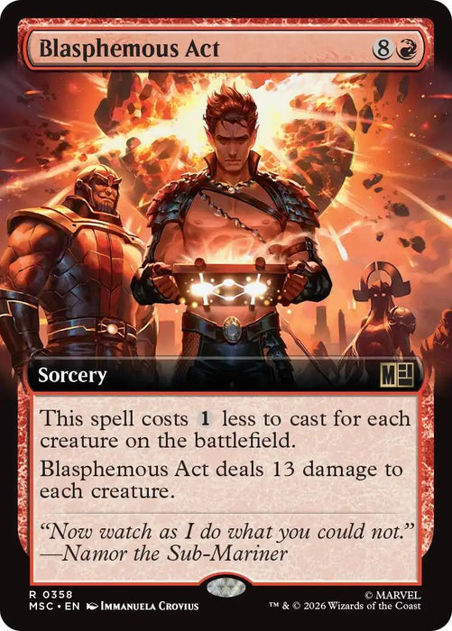 Image for Blasphemous Act (Extended Art) (358) [Commander: Marvel Super Heroes] - Magic: The Gathering