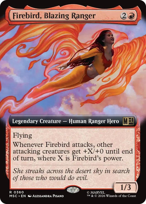 Image for Firebird, Blazing Ranger (Extended Art) (360) [Commander: Marvel Super Heroes] - Magic: The Gathering