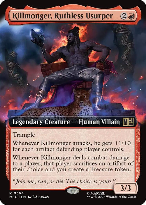 Image for Killmonger, Ruthless Usurper (Extended Art) (364) [Commander: Marvel Super Heroes] - Magic: The Gathering
