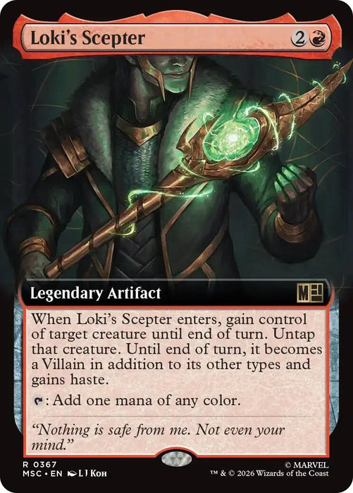 Image for Loki's Scepter (Extended Art) (367) [Commander: Marvel Super Heroes] - Magic: The Gathering