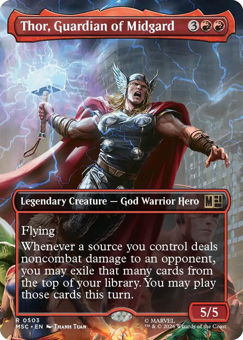 Image for Thor, Guardian of Midgard (Borderless) (503) [Commander: Marvel Super Heroes] - Magic: The Gathering