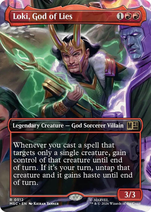 Image for Loki, God of Lies (Borderless) (512) [Commander: Marvel Super Heroes] - Magic: The Gathering