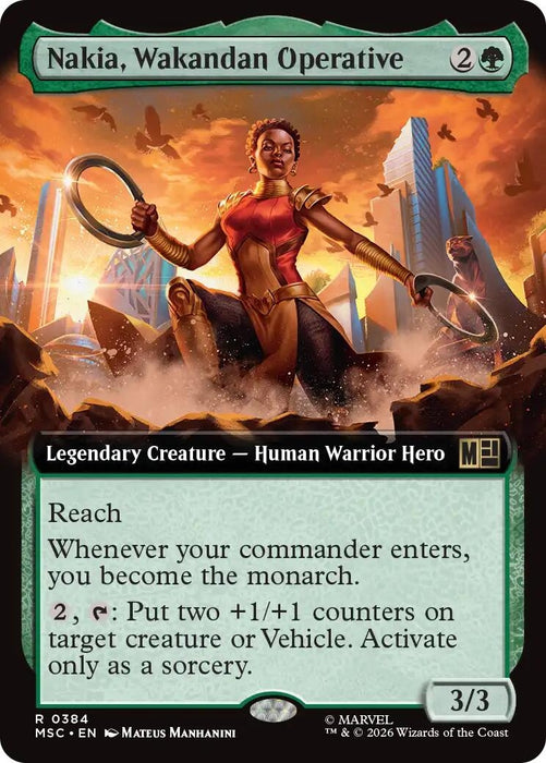 Image for Nakia, Wakandan Operative (Extended Art) (384) [Commander: Marvel Super Heroes] - Magic: The Gathering