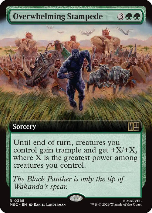 Image for Overwhelming Stampede (Extended Art) (385) [Commander: Marvel Super Heroes] - Magic: The Gathering