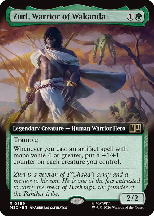 Image for Zuri, Warrior of Wakanda (Extended Art) (389) [Commander: Marvel Super Heroes] - Magic: The Gathering
